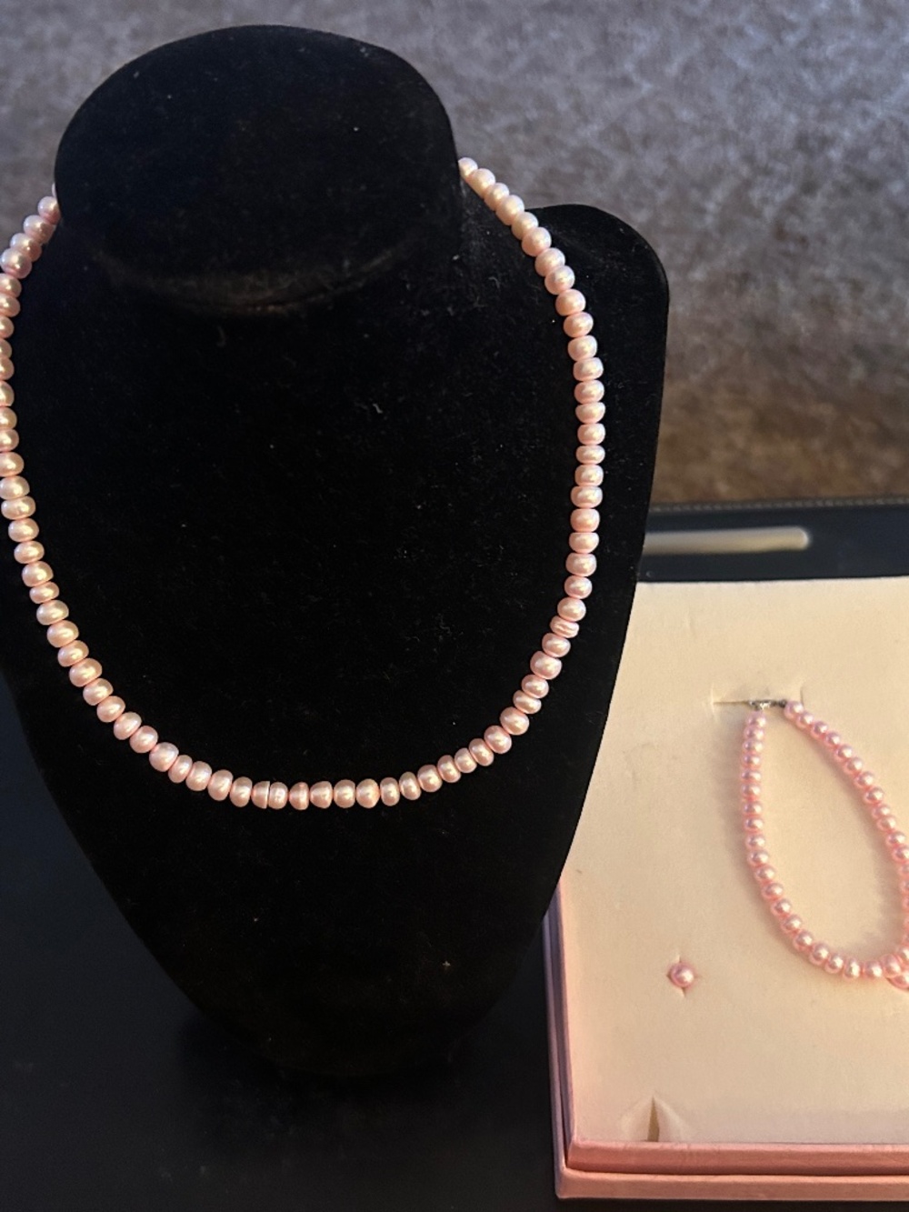 Beautiful Freshwater Pink Pearl 3 piece set (great gift idea) Mothers Day?